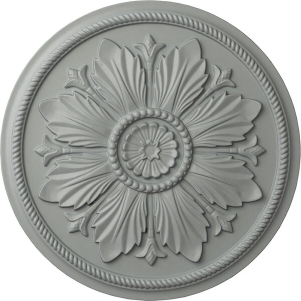 Ekena Millwork Kaya Ceiling Medallion (Fits Canopies up to 5 1/4"), 23 5/8"OD x 1 1/2"P, Primed White CM23KA - main